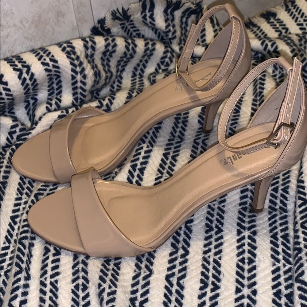 Cream Ankle Strap Heels